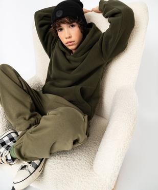 Sweat à capuche polaire avec doublure sherpa garçon vue1 - GEMO (JUNIOR) - GEMO