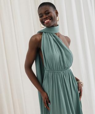 Robe longue dos nu multilook en viscose froissée femme vue6 - GEMO(FEMME PAP) - GEMO