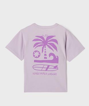Tee-shirt manches courtes oversize avec motif tropical garçon vue3 - GEMO 4G GARCON - GEMO