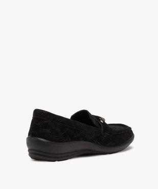 Mocassins femme confort en suédine touches brillantes vue4 - GEMO (CONFORT) - GEMO