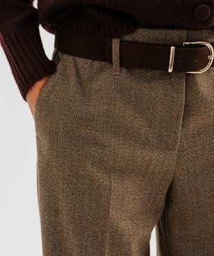 Pantalon de tailleur large et fluide avec ceinture femme vue2 - GEMO(FEMME PAP) - GEMO