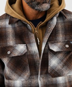 Sur-chemise à carreaux avec doublure matelassée homme - Roadsign vue4 - ROADSIGN D - GEMO