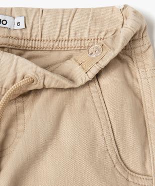 Pantalon en toile avec poches à rabat sur les cuisses garçon vue2 - GEMO 4G GARCON - GEMO