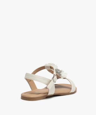Sandales filles à talon plat et fleurs en tulle vue4 - GEMO (ENFANT) - GEMO