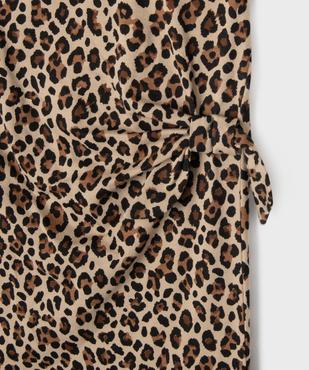 Robe tee-shirt avec noeud sur la hanche fille vue3 - GEMO (ENFANT) - GEMO