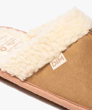 Chaussons femme mules à col fourré eco-friendly - Dim vue6 - DIM - GEMO