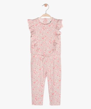 Combinaison bébé fille fleurie à volants vue1 - GEMO(BEBE DEBT) - GEMO