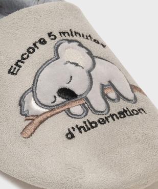 Chaussons souples et moelleux en velours ras doublure textile femme vue6 - GEMO(HOMWR FEM) - GEMO