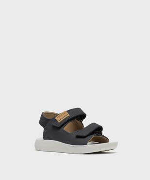 Sandales dessus cuir avec fermeture scratchs bébé garçon - Geox vue2 - GEOX - GEMO