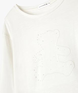 Tee-shirt manches longues avec motif ourson fille - LuluCastagnette vue2 - LULUCASTAGNETTE - GEMO