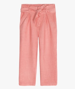 Pantalon fille large et fluide à taille paper bag vue1 - GEMO (ENFANT) - GEMO