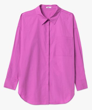 Chemise femme coupe oversize avec poche poitrine vue4 - GEMO(FEMME PAP) - GEMO