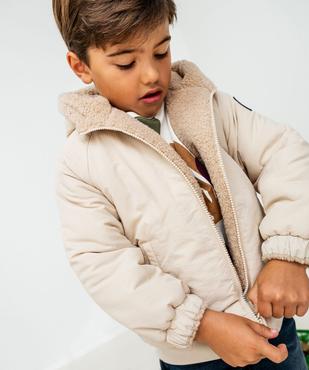 Sweat zippé à capuche réversible garçon vue1 - GEMO (ENFANT) - GEMO