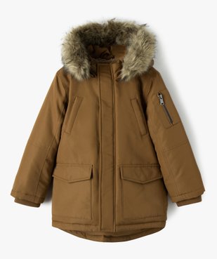 Parka garçon déperlante et multipoche à doublure chaude coloris uni vue1 - GEMO (ENFANT) - GEMO