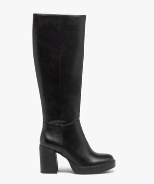 Bottes à talon haut dessus uni et à semelle plateforme vue1 - GEMO 4G FEMME - GEMO