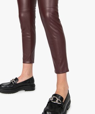 Pantalon femme en matière synthétique coupe slim vue2 - GEMO(FEMME PAP) - GEMO