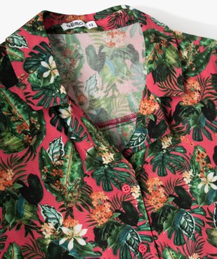 Chemise fille coupe courte à nouer dans le bas vue2 - Nikesneakers (JUNIOR) - Nikesneakers