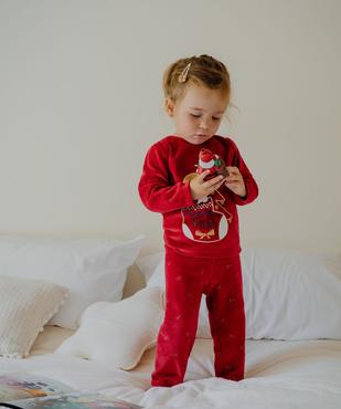 Pyjama en velours 2 pièces spécial Noël bébé vue5 - GEMO 4G BEBE - GEMO