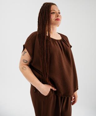 Blouse sans manches ample et fluide en viscose femme grande taille vue4 - GEMO 4G GT - GEMO