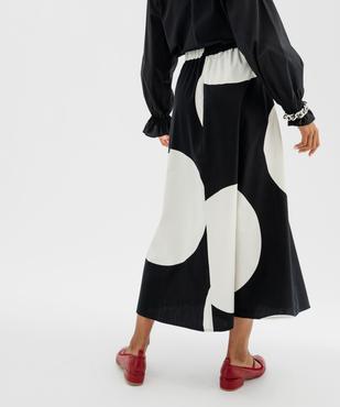 Jupe longue à larges pois femme vue3 - GEMO(FEMME PAP) - GEMO