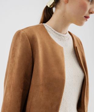 Veste courte en suédine femme vue7 - GEMO(FEMME PAP) - GEMO