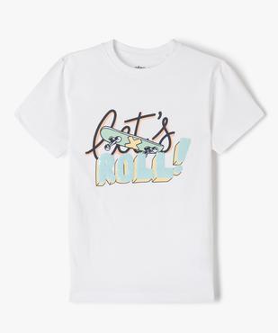 T-shirt manches courtes à motif ludique garçon vue1 - GEMO (ENFANT) - GEMO