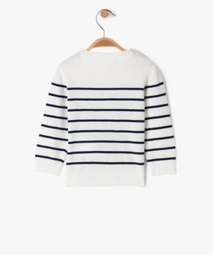 Pull rayé en fine maille douce bébé fille - LuluCastagnette vue3 - LULUCASTAGNETTE - GEMO