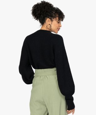 Pull femme à col montant avec perles métalliques et strass vue3 - GEMO(FEMME PAP) - GEMO