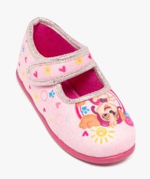 Chaussons fille ballerines avec scratch à liseré brillant - Pat Patrouille vue5 - PAT PATROUILLE - GEMO