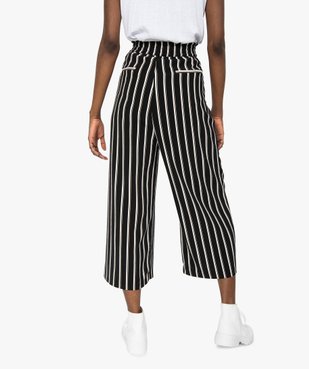 Pantacourt femme imprimé coupe ample avec taille élastiquée vue3 - GEMO(FEMME PAP) - GEMO