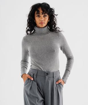 Pull col roulé en maille fine femme vue1 - GEMO 4G FEMME - GEMO