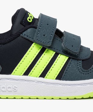Baskets bébé garçon avec bandes fluo – Adidas Hoop 2.0 vue6 - ADIDAS - GEMO