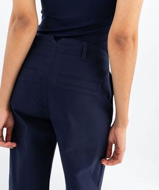 Pantalon en coton stretch coupe carotte femme vue2 - GEMO 4G FEMME - GEMO