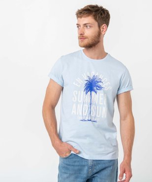 Tee-shirt homme avec motif estival  vue1 - GEMO (HOMME) - GEMO