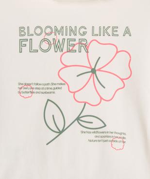 Sweat zippé à capuche imprimé devant et dos fille vue7 - GEMO 4G FILLE - GEMO