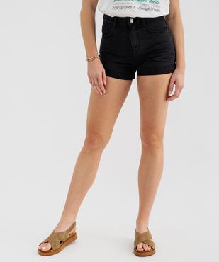 Short en toile denim coupe mom femme vue1 - GEMO 4G FEMME - GEMO
