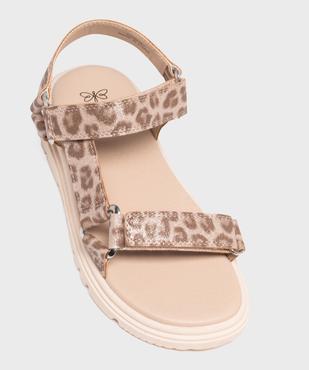 Sandales à scratch à motif léopard fille - Lovely Wings vue5 - LOVELY WINGS - GEMO