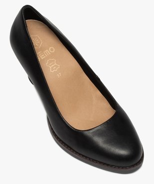 Escarpins femme unis à talon avec couture débordante vue5 - GEMO(URBAIN) - GEMO