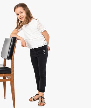 Tee-shirt fille en broderie - Lulu Castagnette vue5 - LULUCASTAGNETTE - GEMO