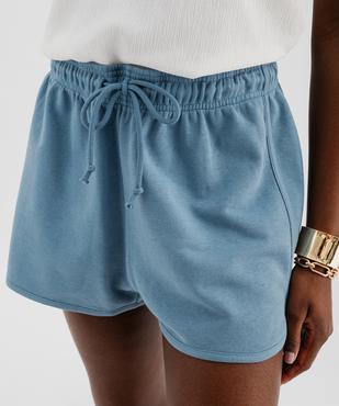Short en maille French Terry avec taille ajustable femme vue2 - GEMO 4G FEMME - GEMO