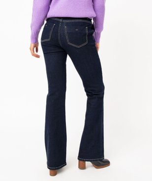 Jean bootcut taille normale en coton stretch femme vue3 - GEMO 4G FEMME - GEMO