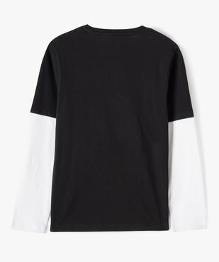 Tee-shirt 2-en-1 imprimé garçon vue3 - GEMO 4G GARCON - GEMO