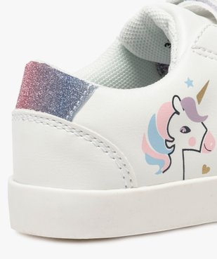 Baskets fille unies avec licorne imprimée sur le côté vue6 - GEMO (ENFANT) - GEMO