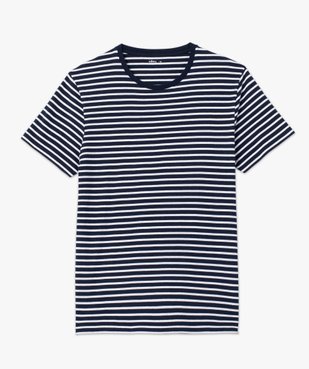 Tee-shirt homme à manches courtes et rayures marinières vue4 - GEMO (HOMME) - GEMO
