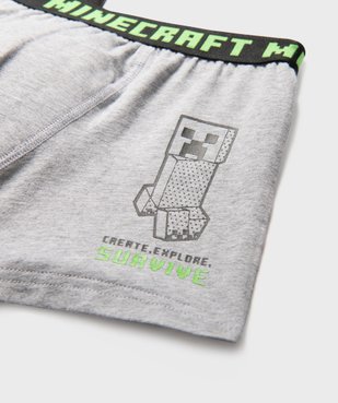 Boxers avec motif jeu vidéo garçon (lot de 2) - Minecraft vue2 - MINECRAFT - GEMO