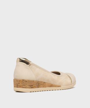 Ballerines confort métallisées avec talon compensé femme vue4 - G'FLEX - GEMO