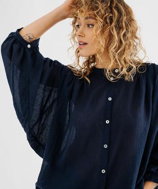 Blouse à manches longues coupe oversize femme  vue2 - GEMO(FEMME PAP) - GEMO