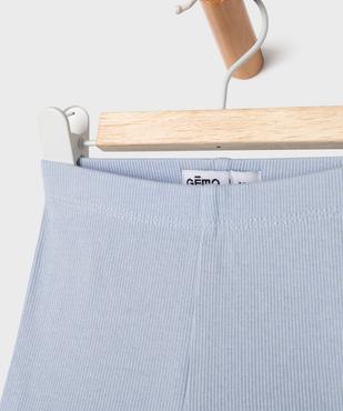 Short cycliste en coton côtelé avec taille élastique bébé fille vue2 - GEMO(BEBE DEBT) - GEMO