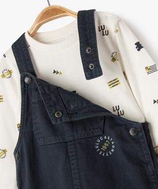 Ensemble 2 pièces salopette et tee-shirt bébé garçon - LuluCastagnette vue2 - LULUCASTAGNETTE - GEMO