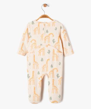 Pyjama bébé avec motifs girafes et touches pailletées vue5 - GEMO 4G BEBE - GEMO